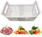 Muzrunq Chest Freezer Baskets Chest Freezer Organiser 16.3-21.3 Inch Expandable Hollow-out Chest Freezer Organizer Bins with Handle Freezer Organiser for Fridge Storage, Home Kitchen