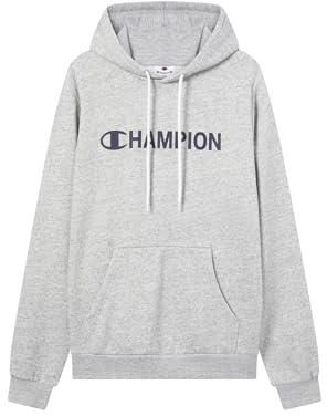 Champion Men’s Fleece Hoodie with Round Contrast Drawcord, Front Kangaroo Pocket, Contrast Graphic, Adjustable Hood with Drawcord, Graphic Shop line