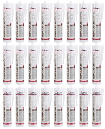dubaust REP24 Reparaturmörtel Fugenmörtel Express Zement Mörtel Innen Aussen 310ml Kartusche Zementgrau (24)