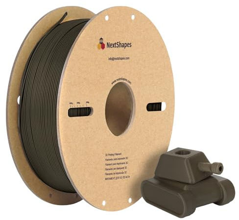 NextShapes PLA Filament 1,75mm, 1kg, Lehmfarben | Hochfest, Vibrationsarm, Schlagzäh, 3D Drucker Filament für Bambu Lab AMS A1/X1/P2S/H2D