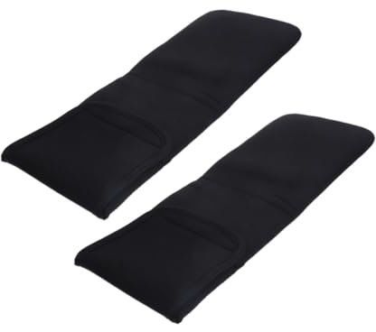 DEARMAMY 2 Piezas Funda protectora para plancha de pelo estilizador alisadores bigudí caso bolsa de rizador bolsa de herramientas para peinar el cabello neopreno Black