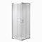 DocciaSì - Box Doccia Angolare Estensibile, 70/80x70/80 cm, Vetro Temperato 5 mm, Altezza 185 cm, Trasparente