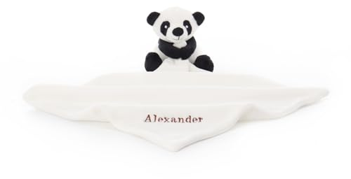 Apricot Lamb personalisierte Schlaf gut Panda Schmusetuch Kuscheltier 33cm