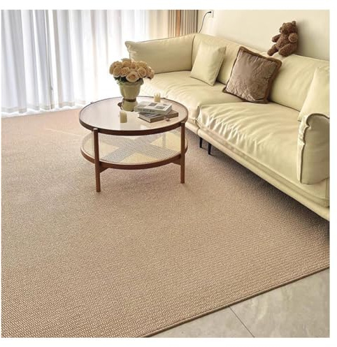 YOUCAI Sisal-Imitat-Teppich Modern Schlafzimmer-Nachttisch-Bodenmatte rutschfest Waschbare Fußmatte Einfarbiger Läufer Für Garten, Haus und Wohnzimmer camelY
