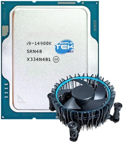 SIMPLETEK - Core i9-14900K Prozessor - LGA 1700, 24 Core / 32 Thread, max 6.00 GHz, mit integrierter GPU + Kühlkörper enthalten (Generalüberholt)