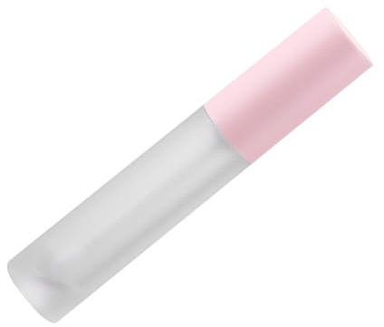NULYLU Refillable Plastic Lipstick Tubes Lightweight Empty Lip Tube Subpackaging Container 10pcs with Pink Lid for DIY Beauty and Personal Care