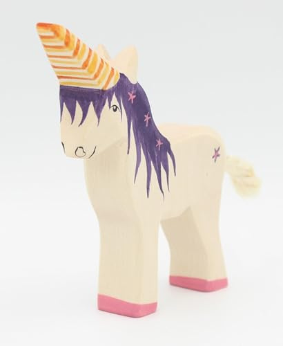 Holzspielwaren Ackermann Einhorn handgefertigte Holzfiguren (100% ökologisch)