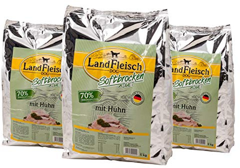 Landfleisch Dog Softbrocken mit Huhn, 1er Pack (1 x 15 kg)