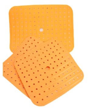 bama Set di tappetini Morbidi per lavandino, Carota, Taglia Unica, 3 unità