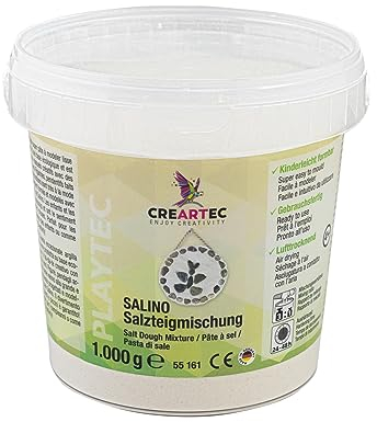 CREARTEC Salino Salzteigmischung - perfekte Knetmasse zum Formen und Modellieren - kein Spielzeug -1000g - Made in Germany