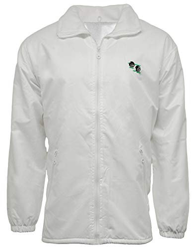 Unisex Bowls Waterproof Fleece Lined Jacket with Detachable Hood (XXXL) White