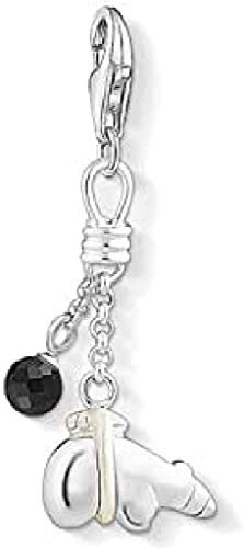 THOMAS SABO Damen-Anhänger Ethno Bär 925 Silber Onyx schwarz Rundschliff - 1332-168-11