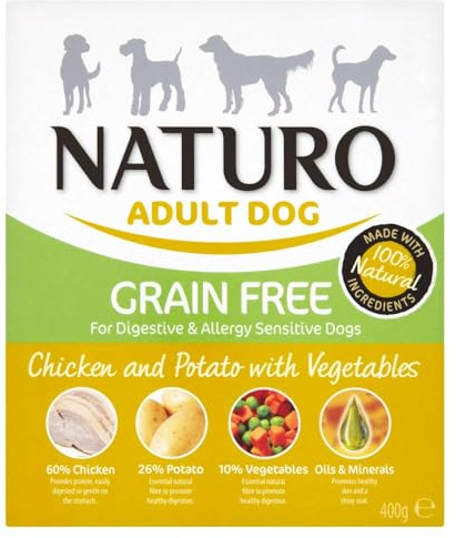 Naturo Adult Dog Food, Chicken and Potato with Vegetables, 400g