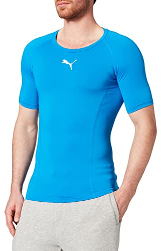 PUMA Unisex Adults' Liga Baselayer Tee Ss Shirt, Electric Blue Lemonade, Large