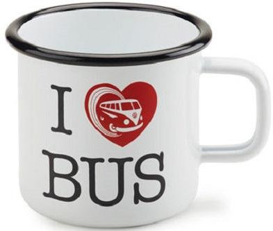 VW Bulli Becher, weiß/schwarz/rot - 7E0069601