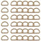 WedDecor 15mm Antiker Messing D-Ringe für Verschluss Gurtband, Basteln, Haustier Halsbänder, Verstellbar Reparatur Beutel, 10 Stk. - Antiker Messing, 25mm