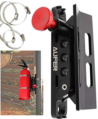 AUFER Vehicle Adjustable Aluminum Roll Bar Mount Bottle/Fire Extinguisher Holder