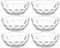 Leonardo Cucina Optic Glas-Schale, runde Schalen aus Glas, spülmaschinengeeignete Salat-Schälchen, 6er Set, Ø 100 mm, 066334