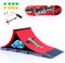 Sipobuy DIY Montage Mini Finger Skateboard Deck LKW Skate Park Bord Mit Rampe Zubehör Sets (Szene A)
