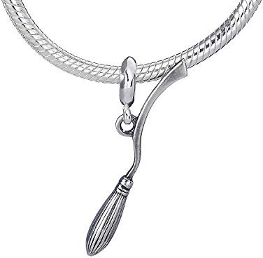 Harry Potter Sterling Silver Nimbus 2000 Broomstick slider charm by The Carat Shop
