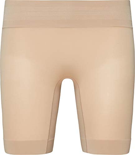 Jockey Skimmies Cooling Slipshort – Nahtlose Radlerhose für Frauen - mit langem Bein, kühlende Anti-Reibungs-Hose aus atmungsaktivem Mikrofaserstoff, Shorts mit hohem Bund, in Beige