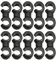 Saipor 10 Stück Fahrrad-Kabelverschlüsse: Schwarz, Kunststoff, Drehbare S-Haken Clips für Bremskabel, Schaltwerk-Kreuzhaken, Schaltkabel, MTB, Rennrad, Citybike, Faltrad, Fixed Gear Bike