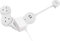 Quirky Pivot Power Desktop Bendable 3 Socket 2 USB White Extension Lead Extension Cord
