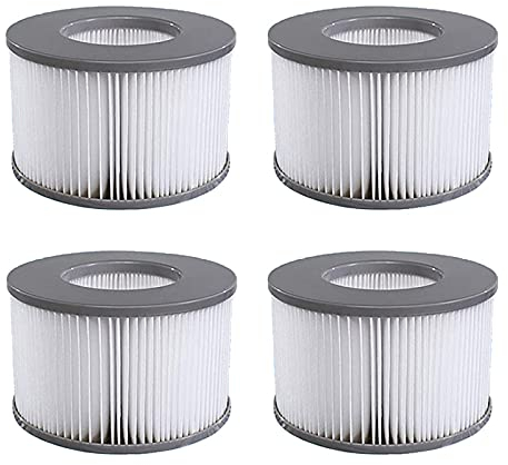 Mscomft Whirlpoal zubehör für MSPA Whirlpoal Ersatz Filter Filterkartusche Doppelpack für aufblasbare Pools,Filter Cartridge für Filter für Whirlpoal (Wasserfilter Modell ab 2020) (4pcs)