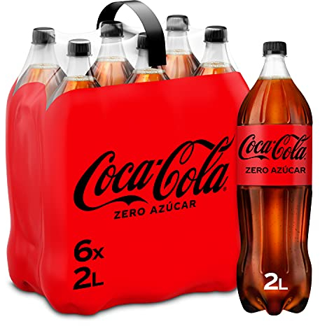 Coca-Cola Zero Sucre - Soda de cola sans sucre, sans calories - Pack de 6 bouteilles 2L