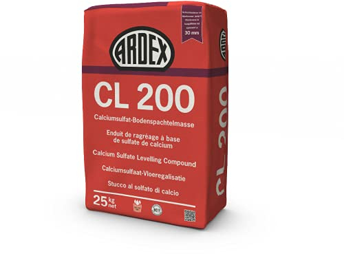 ARDEX CL 200 Objekt-Spachtelmasse zum Ausgleichen und Nivellieren/Calciumsulfat-Spachtel für Boden / 25 kg