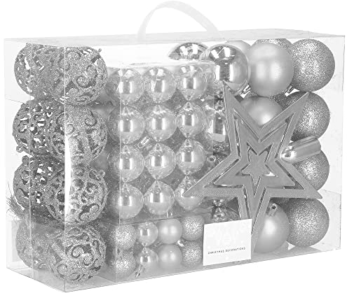 SPRINGOS Weihnachtskugel Christbaumkugel 100 Stück Weihnachtsbaumschmuck Baumspitze Weihnachten