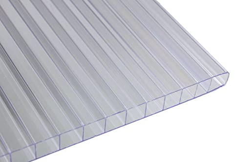 Falken Design Plexiglass Clear Multiwall Sheet/Twin Wall/Roof Panel - 8mm Thick - 36 x 36 inch