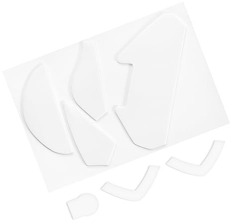 PATIKIL Abgerundete Gebogene Kanten Mausfüße Schlittschuhe Polster 0.8mm für G402 Gaming Mausfüße Ersatz Weiß 7Stk/1Set