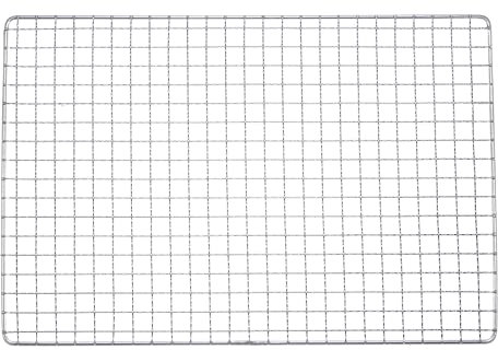 sourcing map Quadratische Grillnetze 13,8x9,4 Edelstahl Kreuz Draht Grillroste Matte zum Backen Rauchen Holzkohle Grillen Braten