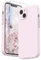 SURPHY Hülle Kompatibel mit iPhone 13 Hülle Silikon mit Displayschutzfolie, Handyhülle iPhone 13 Case Silikon Kameraschutz, iPhone 13 Hülle Schutzhülle Schutzschale 6,1 Zoll 2021, Kalkrosa