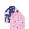 HOTUT Kinder Schürzen Set, 2PCS kochschürze kinder, Verstellbare Kinderschürze Cartoon, Schürzen für Kinder Basteln Malen Backen Kochen-Blau +Rosa