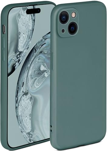 ONEFLOW Soft Case für iPhone 15 Hülle aus Silikon mit Kameraschutz, Silikonhülle mit erhöhtem Schutz fürs Display, Backcover Schutzhülle, weiche Handyhülle, Petrol