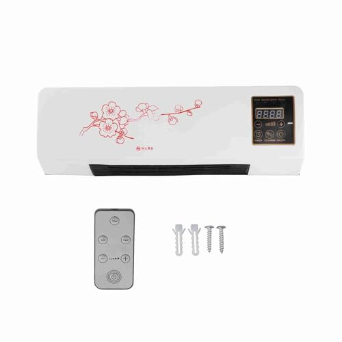 Akozon pequeño ventilador caliente, Enchufe de la UE 220 V Calentador de Aire admirador Portátil Enfriador de Aire Montado en la Pared de bajo Ruido