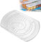 HEKOBAG Vassoio Girevole Frigorifero Piatto Girevole per Frigo a 360°Organizer Girevole Cucina per Frigo Porta Spezie Girevole per Frigorifero, Cucina, Dispensa (42.3 * 28cm trasparente)
