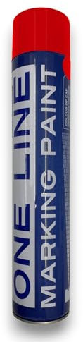 One Line Semi-Permanent Line Marking Paint 750ml (Red)