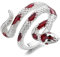 PRETTYLE Punk Gothic Schlange Ringe Für Frauen Vintage Offene Einstellbare Silber Farbe Emaille Blau Rot Schwarz Party Schmuck Nette Finger Ring geschenk