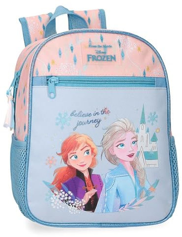 Disney Joumma Bags, Frozen Believe in the journey, zaino per bambini, zaino da scuola, realizzato in poliestere, spalline larghe e regolabili, varie tasche e scomparti., blu, Zaino prescolare
