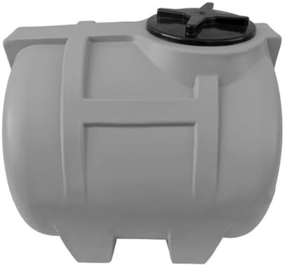Varile Réservoir d'eau potable gris de 150 l, sans BPA, filetage en laiton 3/4, fabriqué en UE, adapté à un usage alimentaire, horizontal, N002-C02-F7040
