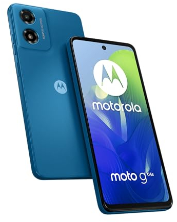 Motorola Mobility Moto G04s - Smartphone (pantalla HD + de 6,6, cámara de 50 MP, 4/64 GB, 5000 mAh, Android 14), color azul satinado