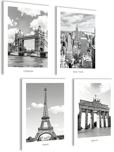 mojoliving Bilder schwarz weiß Bilder New York Bild Poster schwarz-weiß Berlin Wandbild New York Taxi Bilder Skyline New York Poster London Bilder Paris Foto