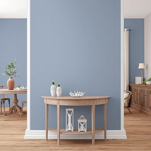 Tapete Uni Einfarbig M1-No.10985 | Vlies | Blau | Tadessi | 10,05 m x 0,53 m