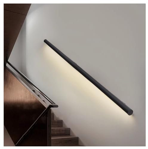 Kit completo de barandilla LED - Barra de agarre de barandilla de aluminio con luz - Barandilla de cable luminosa - Pasamanos de seguridad montado en la pared Barandilla de escalera para interiores y