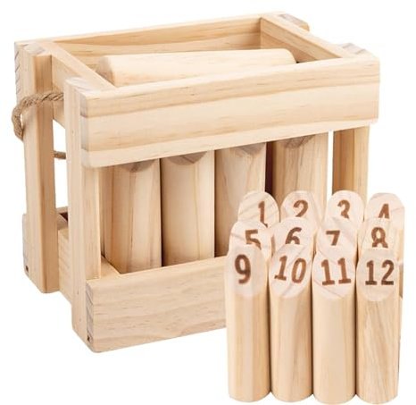 Outdoor-Wurfspiel, Wikinger-Schachspiel, lustiges Outdoor-Hofspiel - Wurfspiel-Set in Hinterhofgröße - Wikinger-Schachspiel im Freien, Rasenspielset aus für Familienspaß, sicheres Wikinger-Schach