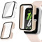 Funda para Samsung Galaxy Fit 3 Funda PC Ultrafina Vidrio Templado Protector de Pantalla para Samsung Galaxy Fit3 Case 360° Protección integral Case Vidrio Templado Protector de Pantalla 2 Unidades