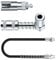 90 Degree Grease Coupler, 3 Jaw Angle Grease Fitting Tool with 11.82 Hose for Auto, Farm, Truck or Industrial Use